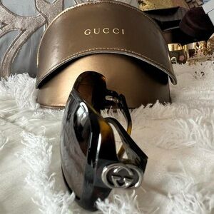 Gucci Tortoise oversized sunglasses